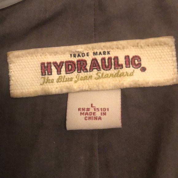 Never worn houndstooth gray/white coat, size L, 2 pockets, big buttons on cuffs - Picture 2 of 6